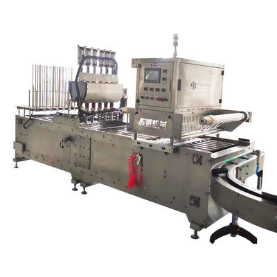 PLC Controlled MAP Tray Sealer Machine For Packing Hot Instant Snack Container