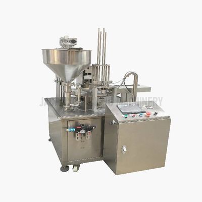 주문 자동 자동 튜브 채우고 밀폐 기계 85°C 호퍼 380V 전원 공급 650Kg 무게 online manufacture
